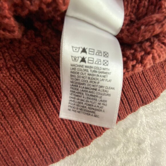 Lucky Brand Burnt Orange V-Neck Long Sleeve Sweater Size XL - Picture 9 of 10